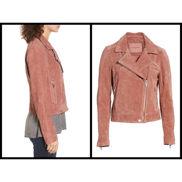 💕BLANKNYC💕 Suede Moto Jacket ~ Coral Cedar - Picture 7 of 16